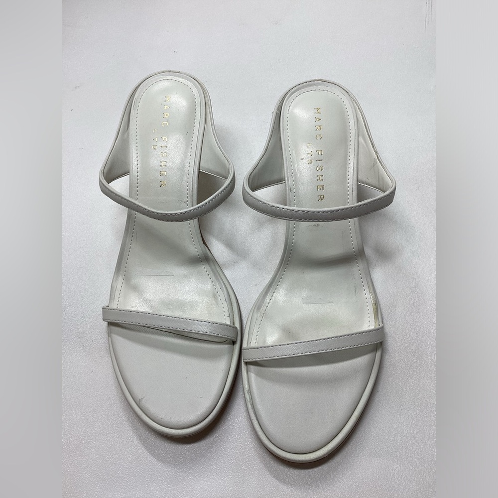 Marc Fisher LTD Alonde kitten heels  white Sandals - Picture 2 of 15